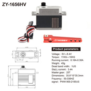 ZYHOBBY 16kg Drehmoment Hochgeschwindigkeits-Standards ervo 1656HV Programmier bar mit kernlosem Motor für RC Flugzeug Flugzeug Boot Auto Roboter - Product Image 5