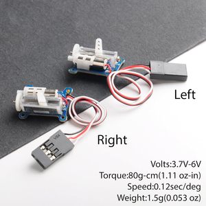 2 pezzi 1.5g Micro Servo digitale Servo attuatore di risposta rapida per 3D velivoli di volo per interni piccolo aereo RC - Product Image 3