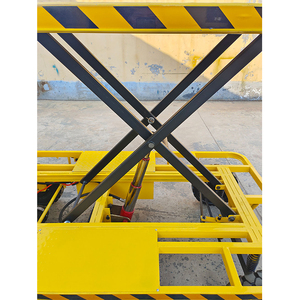 1000kg Loading Platform Electric Lifting Moving <strong>Cart</strong> Trolley Battery Operated Transport <strong>Cart</strong> - Product Image 2