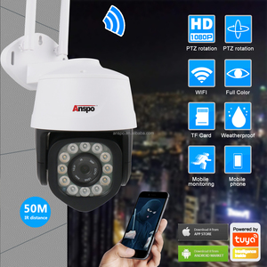 Anspo 3MP图雅WIFI PTZ摄像机<span class=keywords><strong>1080P</strong></span>无线速度圆顶摄像机夜视全彩闭路电视PTZ <span class=keywords><strong>ip</strong></span>摄像机