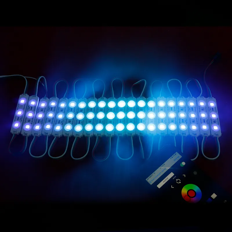 12 В 3 световых знака модуль объектива светодиодный мини smd СВЕТОДИОДНЫЙ модуль впрыска дистанционное управление 5050 RGB светодиодные модули