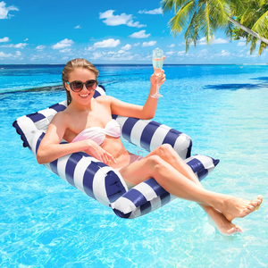 Tùy Chỉnh Hồ Bơi Float Dành Cho Người Lớn Bơi Hồ Bơi Nổi Di Động Bơi Phòng Chờ Ghế Đa Năng Inflatable Sọc Nước Võng - Product Image 2