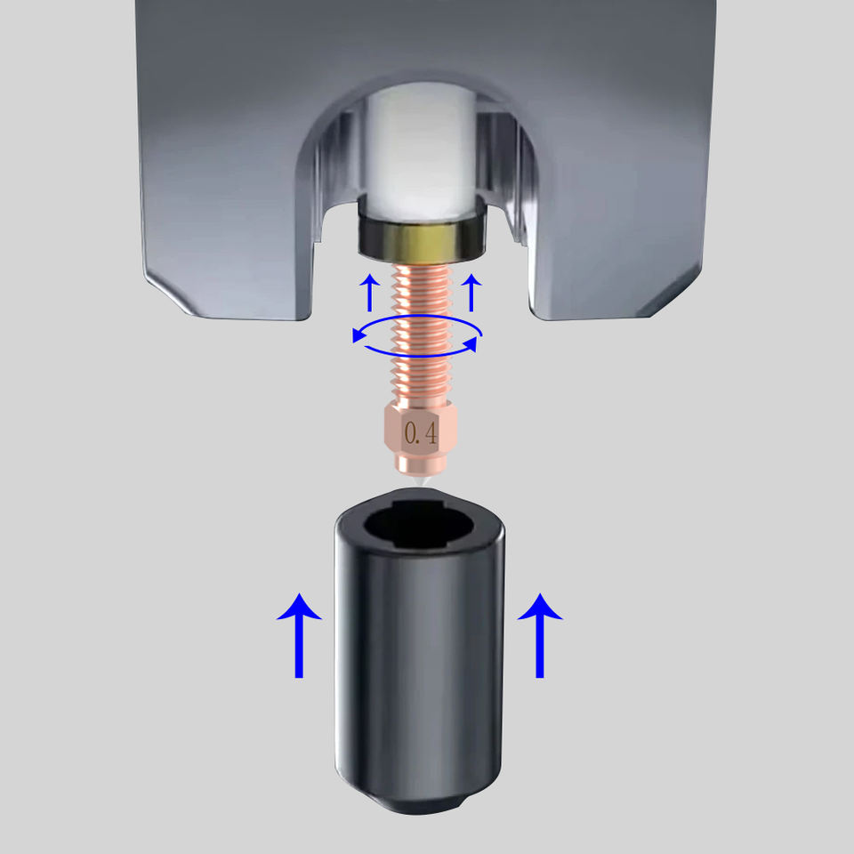Quick-Swap Nozzle Kit for Creality K2 Plus 0.2/0.4/0.8mm Hardened Steel Nickel Plated Easy Replacement