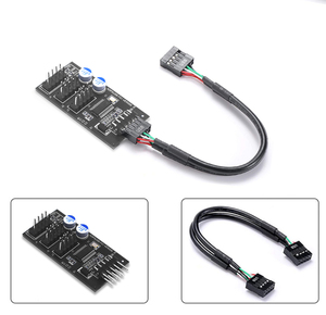 USB 2,0 Hub USB de 9 pines macho 1 a 3 Cable de extensión hembra adaptador divisor USB Tarjeta de expansión para placa base de escritorio - Product Image 2