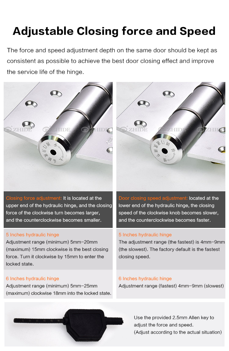 JE series E-TYPE HYDRAULIC SILENT BUFFER SELF-CLOSE HINGES