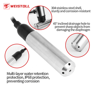 Weistoll sommergibile sensore di livello dell'acqua 4-20mA - OEM trasmettitore di livello del serbatoio per il monitoraggio delle acque reflue/temperatura - Product Image 3