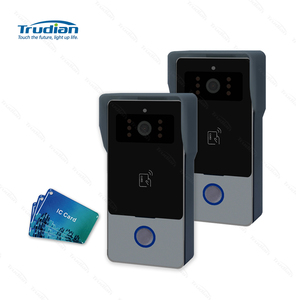 Trudian 7 ''1 interior 2 estación exterior videoportero mejor 2 sistema de intercomunicación remoto con cable para Villa Video Monitor IP intercomunicador - Product Image 3