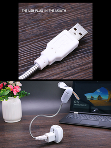 Mini ventilador Led con palabras personalizadas, Manual de verano, pequeño ventilador potente personalizado para teléfono, Flash Usb - Product Image 3