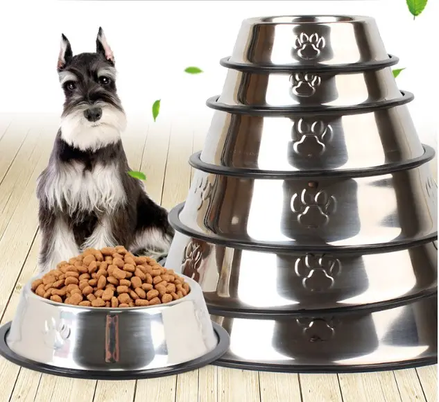 Bol à aliments pour chien en acier inoxydable, personnalisé, pour nourriture des animaux de compagnie, pour chiens