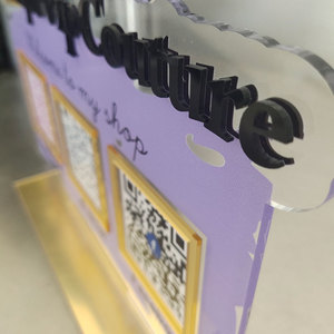 Triple Qr <strong>Code</strong> Business Acrylic Qr <strong>Code</strong> Sign Payment Stand Plaque Display Cash <strong>App</strong> <strong>Scan</strong> and Pay Sign Qr <strong>Code</strong> Holder - Product Image 4