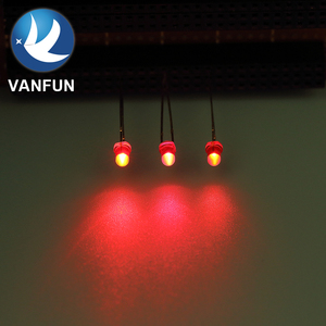 Vanfun Professional 5V Max LEDダイオード逆ボルタ穴ケース3mmサイズ信号照明用赤色LEDアプリケーション - Product Image 2