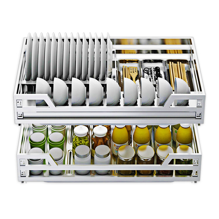 China factory directly selling cabinet drawer  best quality stainless steel bowl dish basket