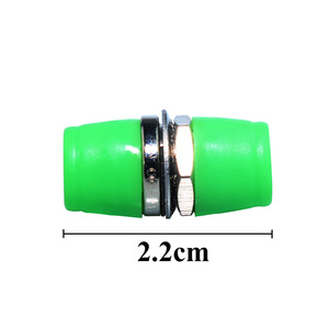 FC/APC-FC/APC yuvarlak küçük D Metal Fiber optik adaptör Simplex Fiber optik adaptör Couper yeşil kap - Product Image 2