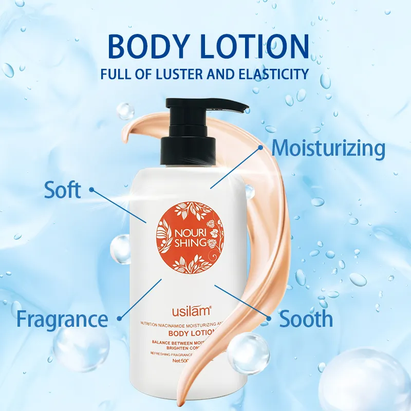 anti-acne remove dark pores spots hyaluronic acid hydrating whitening nourishing silky brightening body lotion