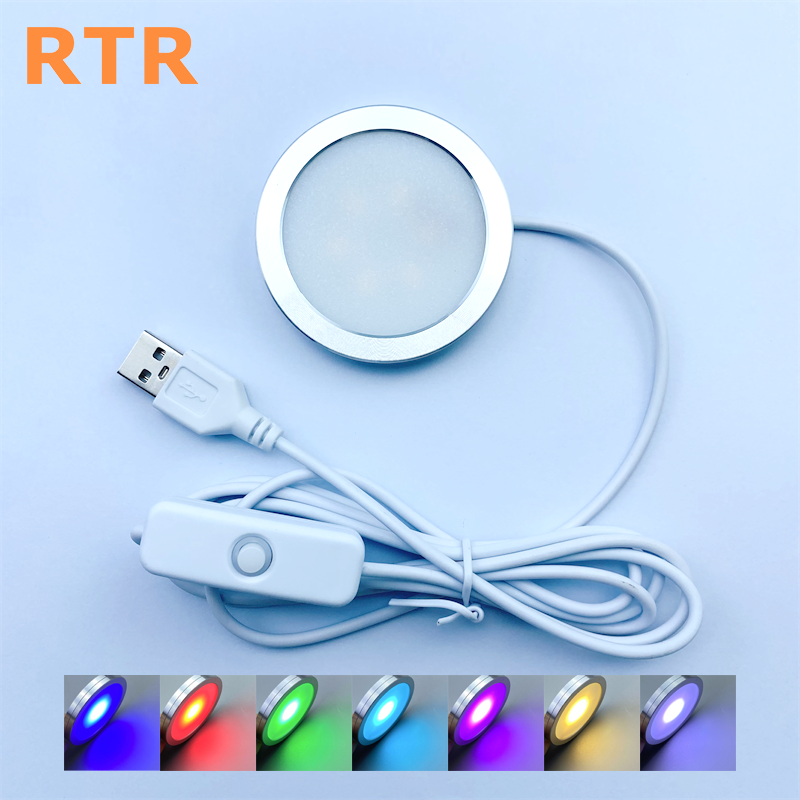 USB 5V หลากสี หลายโหมด 60*8 มม. เปลือกสีเงิน