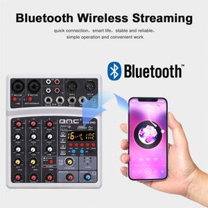 オーディオミキサー4チャンネルミニミキサーUSB付きホームスタジオ録音用 - Product Image 5