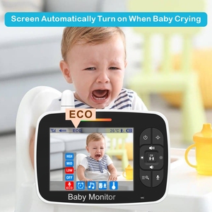低価格3.5インチカラーLCDVOXモードナイトビジョンベビーモニターカメラ360パノラマPTZビューワイヤレスオーディオビデオベビーモニター