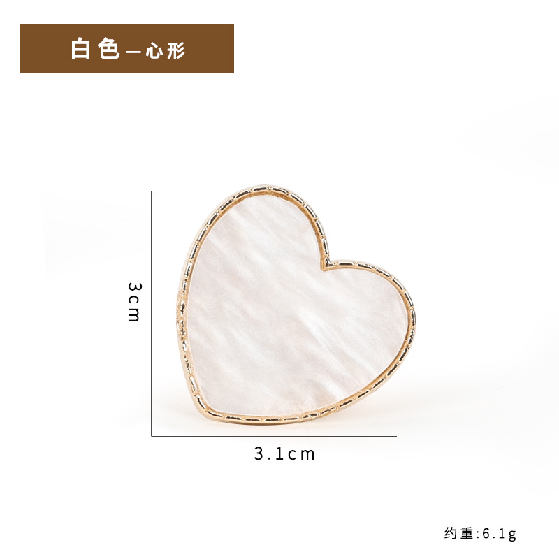 Heart-shaped color palette (white)