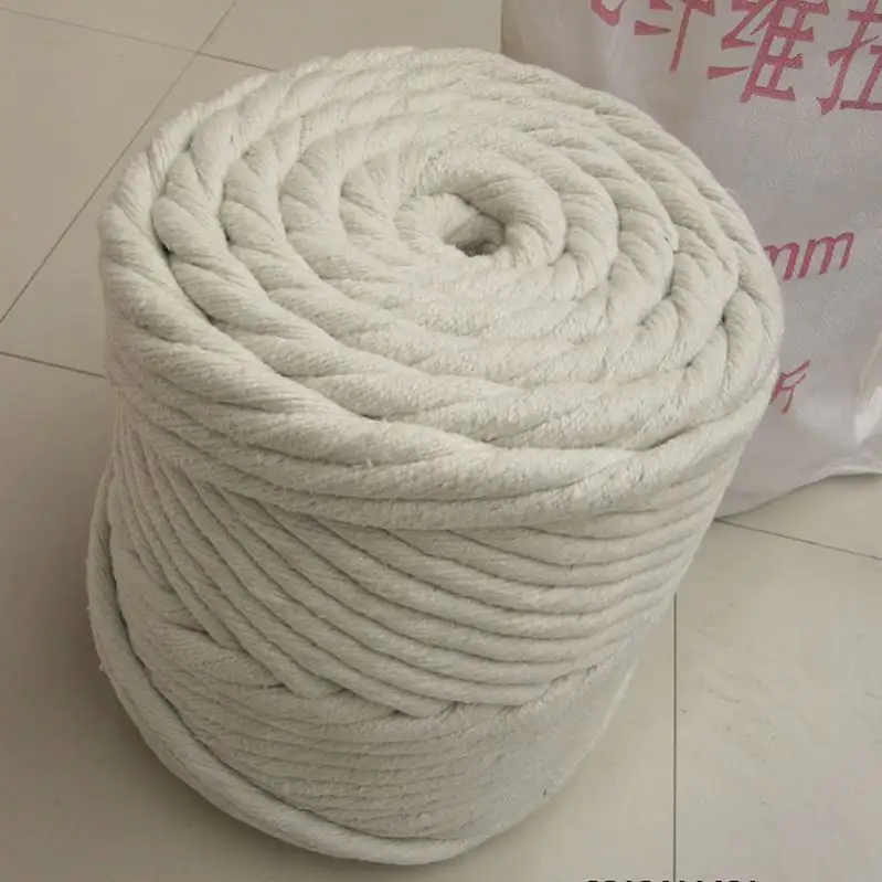 Corda de embalagem de fibra de cerâmica trançada, alta temperatura para vedação de glândula