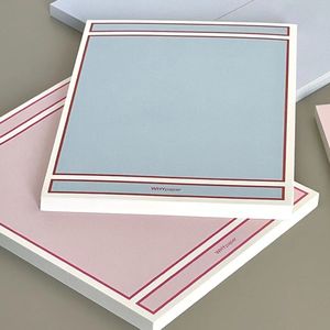 Venta al por mayor Simple azul Rosa A5 Bloc de notas libreta de notas funcional registros listas de tareas Bloc de notas de papel para escribir - Product Image 6
