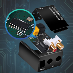 Convertidor de audio digital a analógico SYONG DAC Digital óptico a analógico L/R RCA convertidor Toslink óptico a adaptador Jack de 3,5mm - Product Image 3