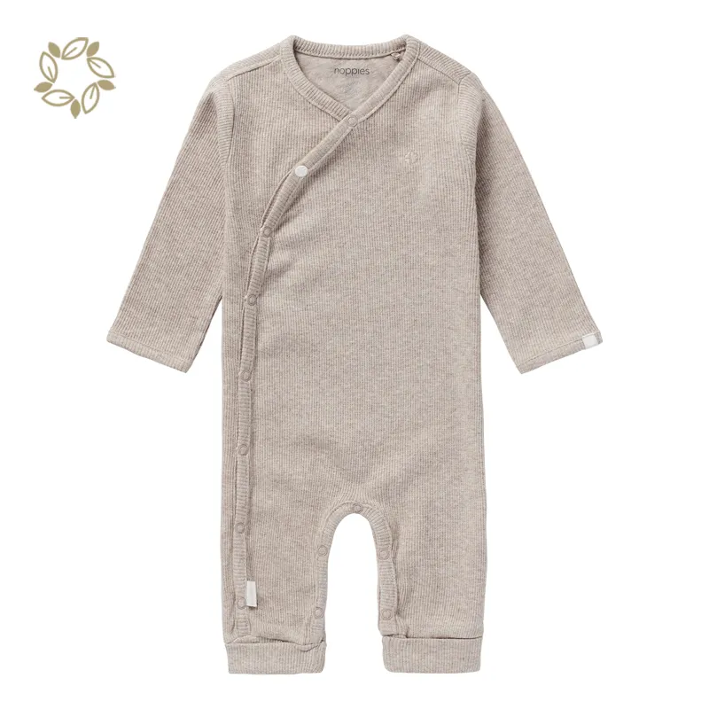 Barboteuse en tricot côtelé pour bébé, pull en coton biologique, combinaison côtelée pour bébé, combinaison de nuit pour enfant en bas âge