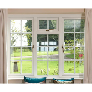 Neues Design UPVC-Rahmen Grill aus gehärtetem Glas Windows 3 Panel PVC-Rahmen Dreifach verglastes Flügel fenster mit eingebautem Bildschirm - Product Image 3