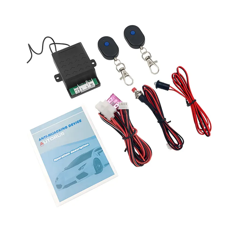 Universal 12V car alarm system security remote control device engine oil cut off concealed lock anti theft control system