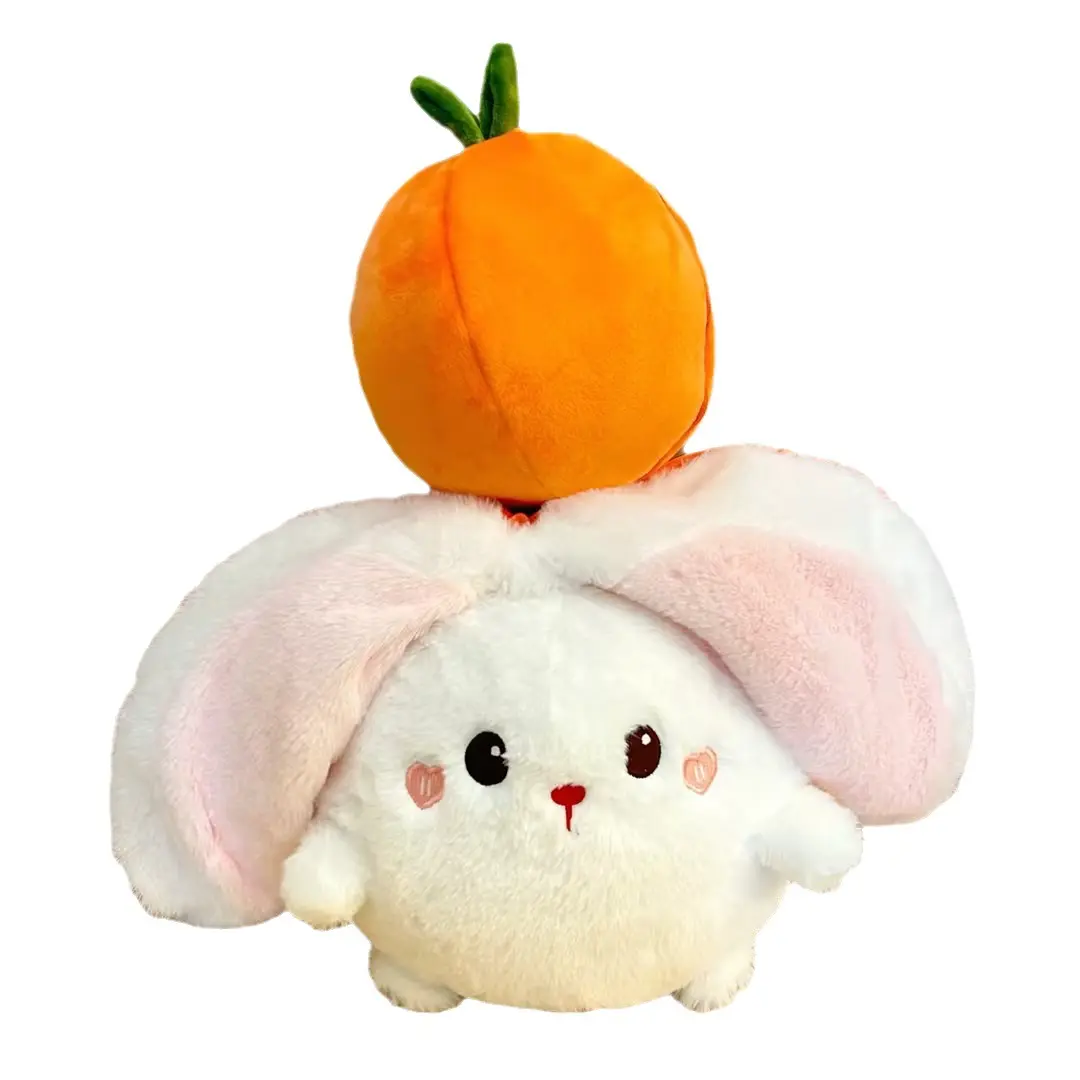 RuunJoy dibujos animados divertido fruta cerdo peluche lindo Anime fresa conejito Animal peluche niños cumpleaños Navidad Pascua regalo