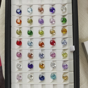 Wuzhou הגעה חדשה מפוארת המילניום עלה לחתוך מעוקב zircon מגוון אבני חן צבע מעורב אבני זירקונים