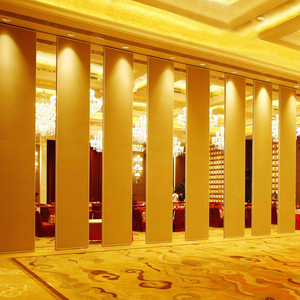 Nepal Acoustic Trượt Phân Vùng Nhôm Operable Panels Di Chuyển Phân Vùng Tường Với Cửa - Product Image 3