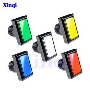 50*33mm 12V Rectangle Illuminated <strong>Push</strong> <strong>Button</strong> with Microswitch and LED Game Accessory for Arcade Game Machine Arcade <strong>Buttons</strong> - Product Image 1