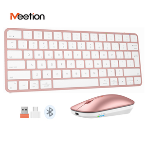 Para Meetion C210 Slim & Mini Wireless Keyboard Mouse Combo Daul Model Recargable Compact Multi-Device para múltiples dispositivos - Product Image 2