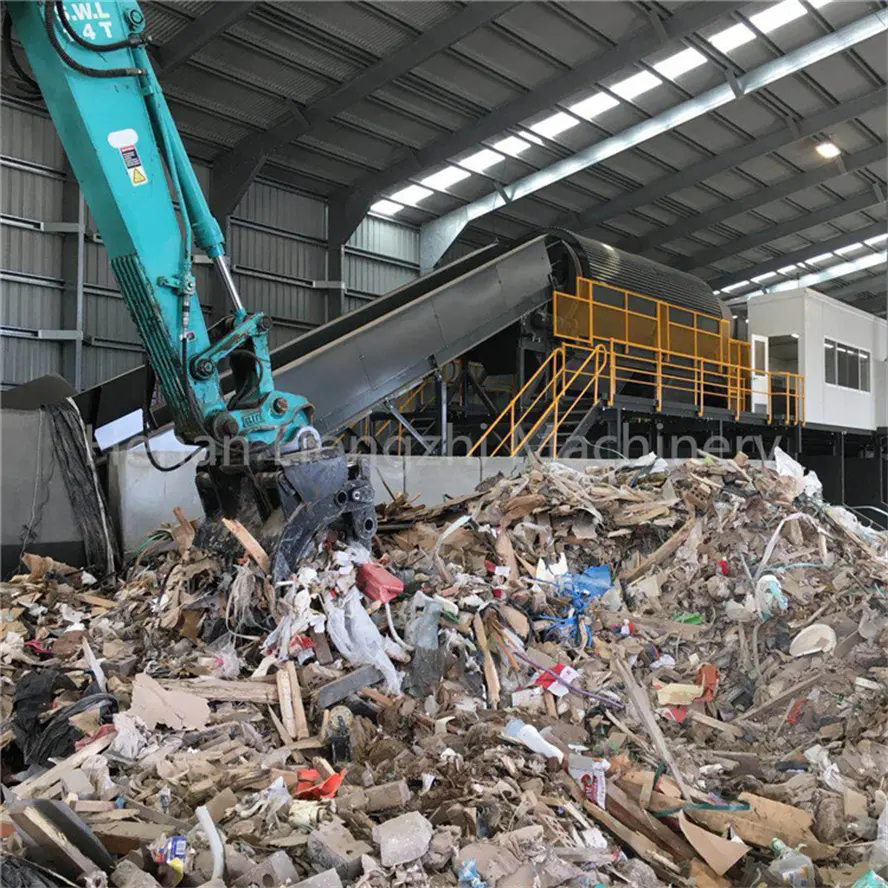 Sistema de lixo residencial de reciclagem, linha de produção de resíduos de construção resíduos reciclando classificação de resíduos sólidos