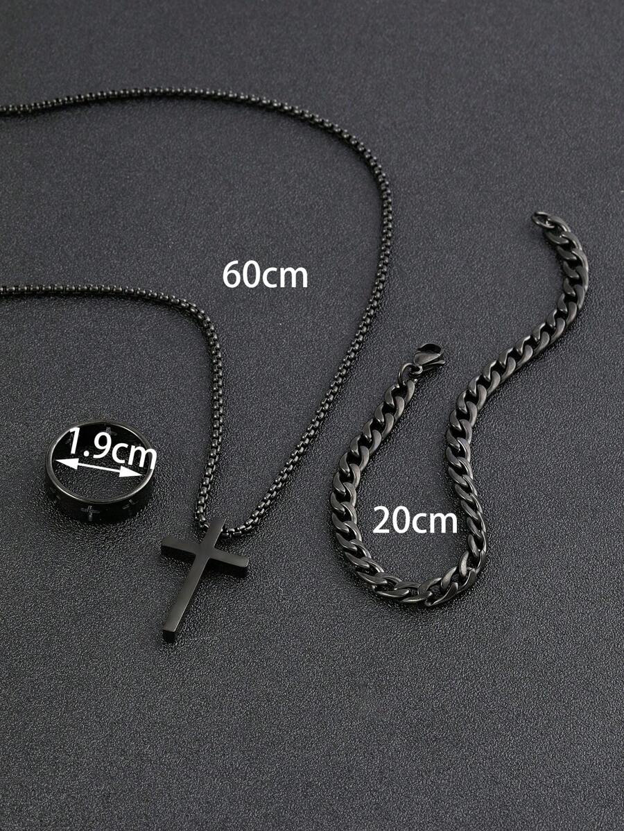 Black Hollow Cross Set