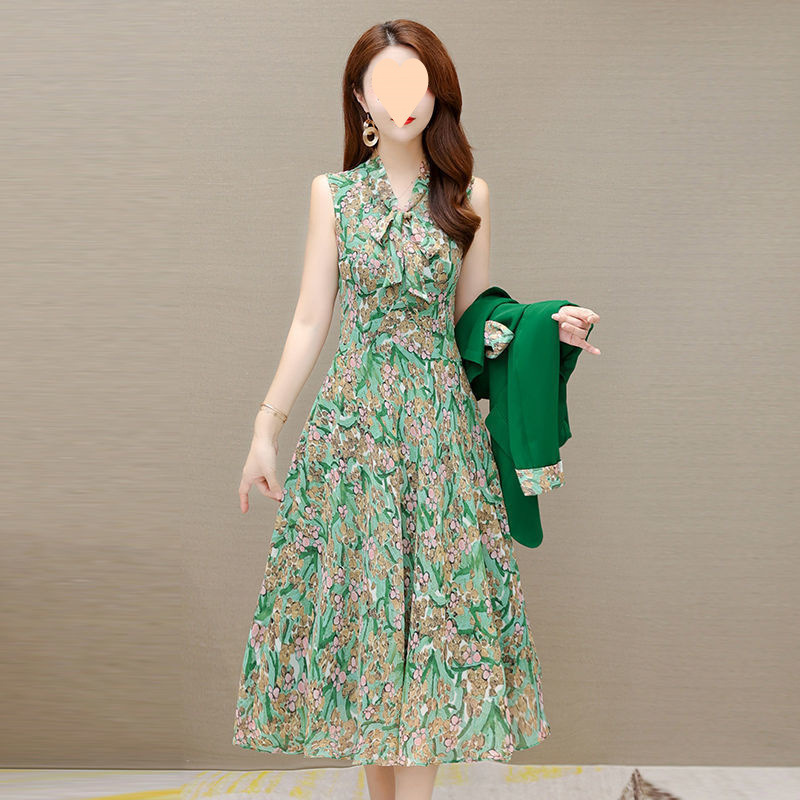 Green-single dress