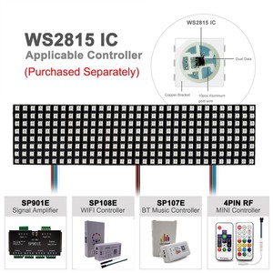 DC12V WS2815B pannello a matrice flessibile 8x16 8x32 LED Digital programmato lndividualmente indirizzabile Pixel schermo a colori - Product Image 4