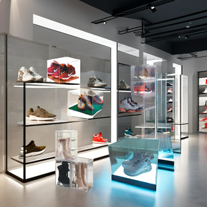 Jihong bán buôn LED <span class=keywords><strong>Acrylic</strong></span> Hộp Giày hiển thị đứng cho siêu triển lãm bụi che Vỏ <span class=keywords><strong>Acrylic</strong></span> có thể tháo rời kích thước tùy chỉnh - Product Image 1