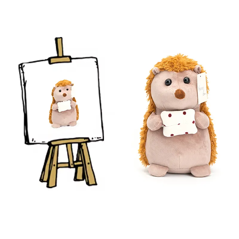 Professional Customization Hedgehog Plush Toy Silky-smooth Fur Texture Comfortable Stuffed Hedgehog Animal