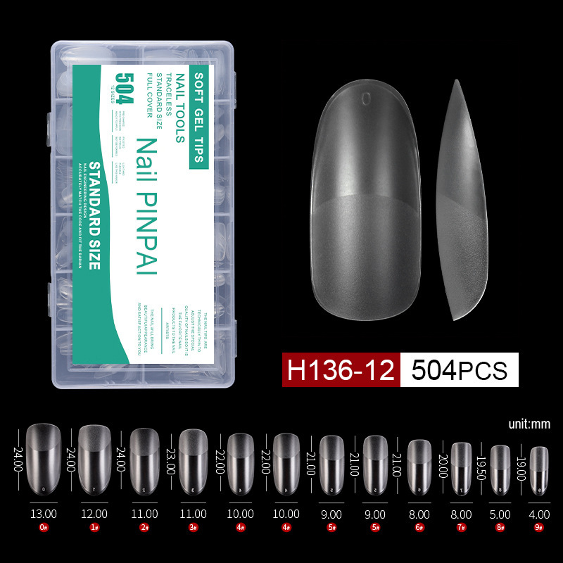 504PCS semi-frosted 12#