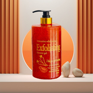 Organik Vegan havuç Papaya nemlendirici vücut yıkama altın sıvı sabun cilt aydınlatma peeling jel Douche Blanchissant