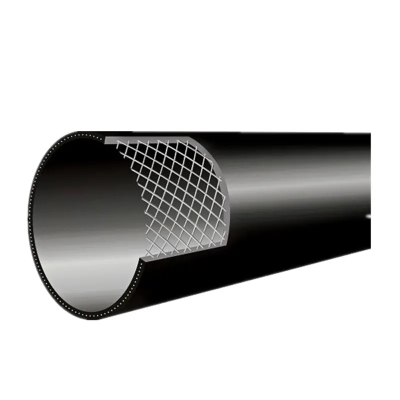 PE wire mesh skeleton pipe DN50-630 melting polyethylene plastic composite pipe for water pipe 1.6mpa