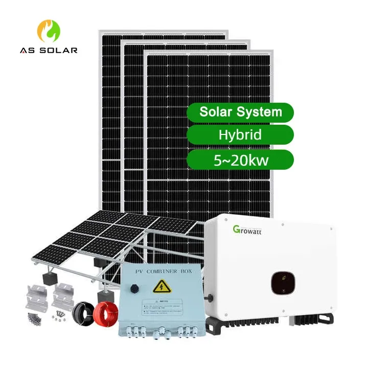 5KW kitleri komple 3 fazlı 10 KW 20KW hibrid güneş sistemi Wifi monitör sistemi ile