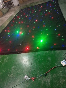 Cortina LED estrella Navidad telón de fondo tela luz Dmx Control ignífugo para KTV decoración de escenario de boda - Product Image 2