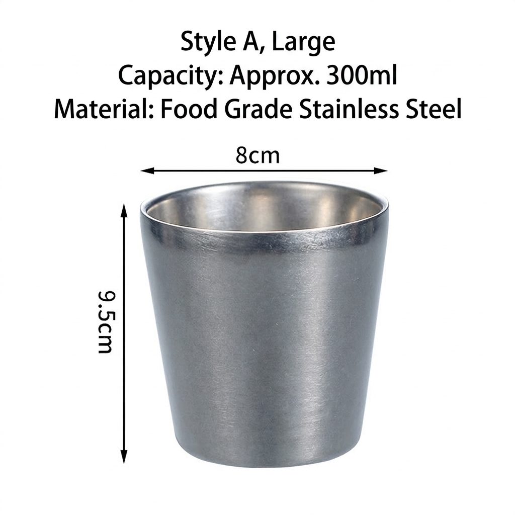 Retro 304 cup 300ml-straight