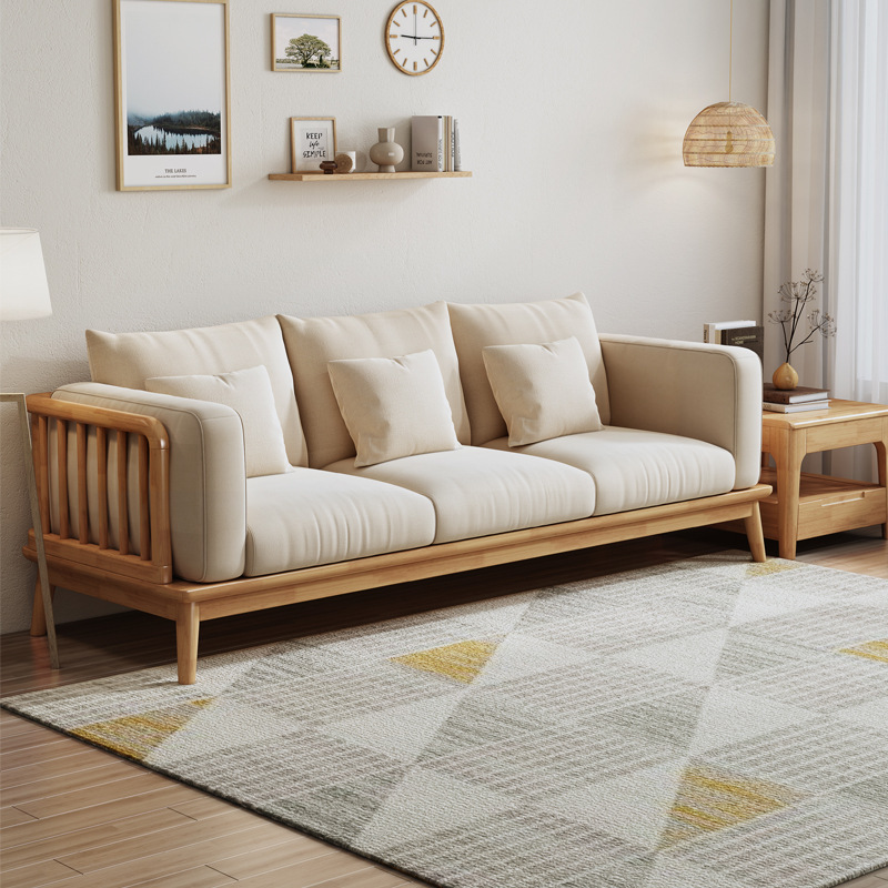 Coussin de siège en peluche doux pour la peau, couleur bois naturel