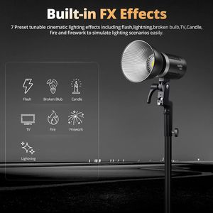 Godox ML60 ML60Bi发光二极管灯60w便携式静音模式支持锂离子交流电源户外照相馆摄影照明 - Product Image 6