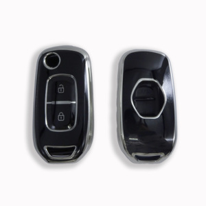 TPU 2 Buttons <strong>Flip</strong> Car <strong>Key</strong> Case Cover for Renault Kwid Kadjar Captur Megane Sandero Stepway Logan Clio Remote <strong>Key</strong> - Product Image 1