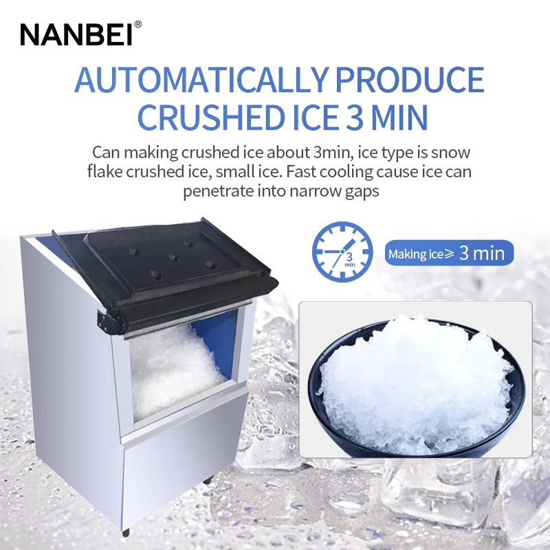 Smart Split Type Commercial Snow Flake Crushed Ice Maker Machine