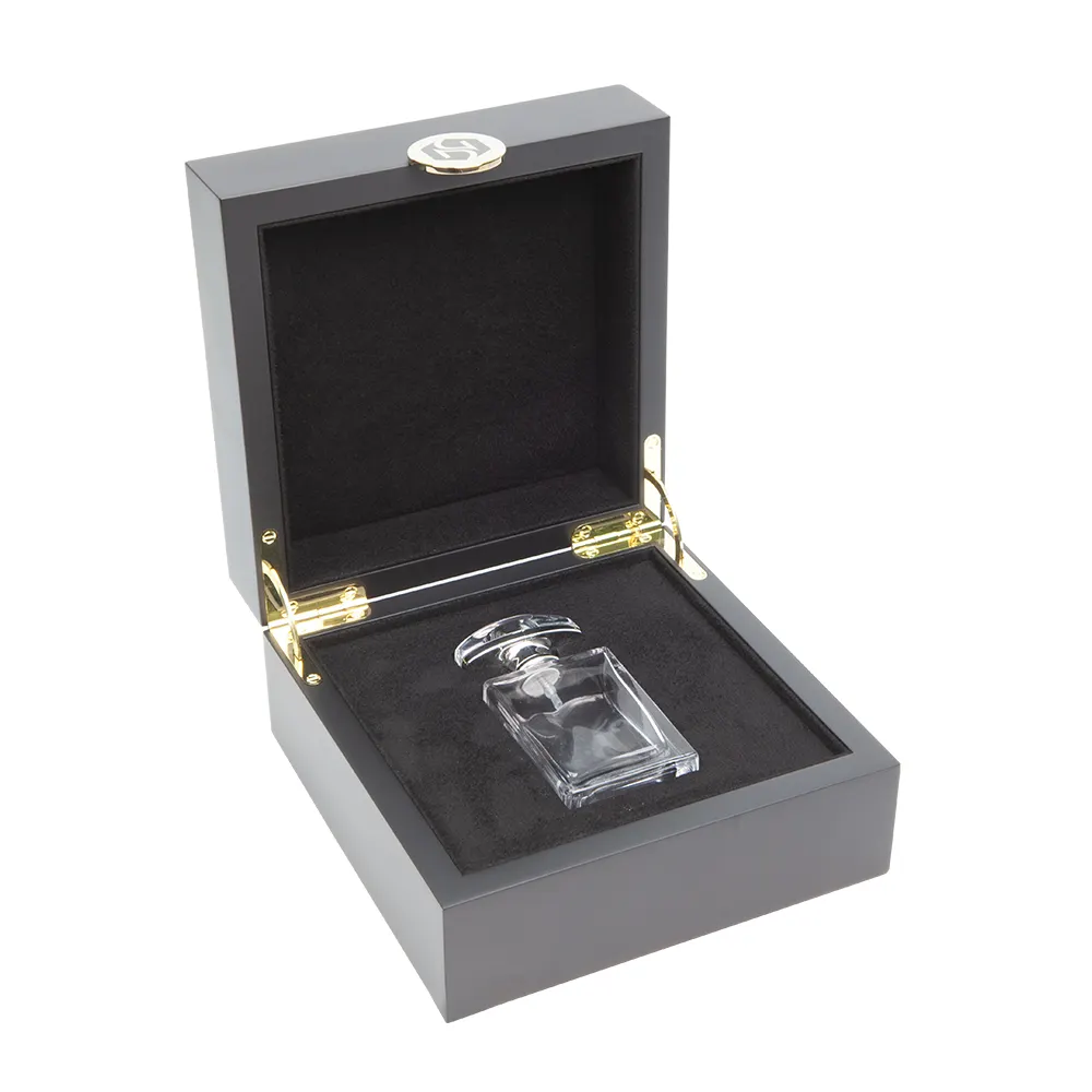 Vente en gros Boîte cadeau cosmétique de luxe Boîte de parfum en bois MDF pour huiles essentielles avec design de luxe